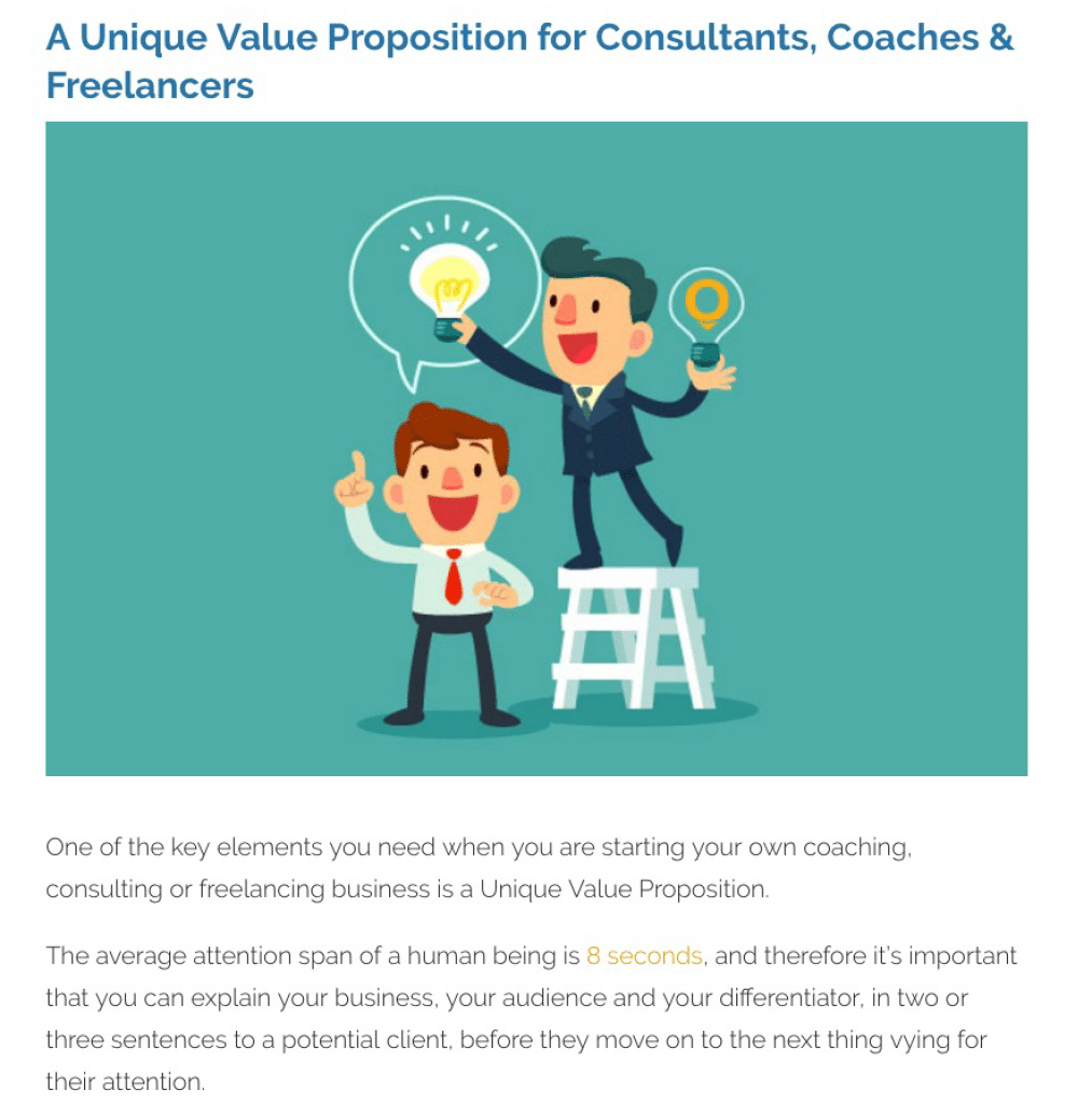 UVP for Consultants, Coaches and Freelancers